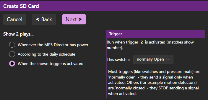 SDCardWhenShowPlaysTrigger