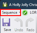 Sequence menu in floating window Sequence menu in floating window