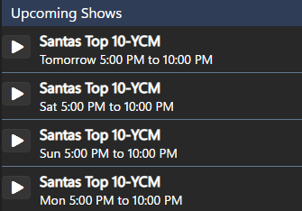 ShowPlayerUpcomingShows