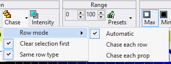 The Chase Options menu The Chase Options menu